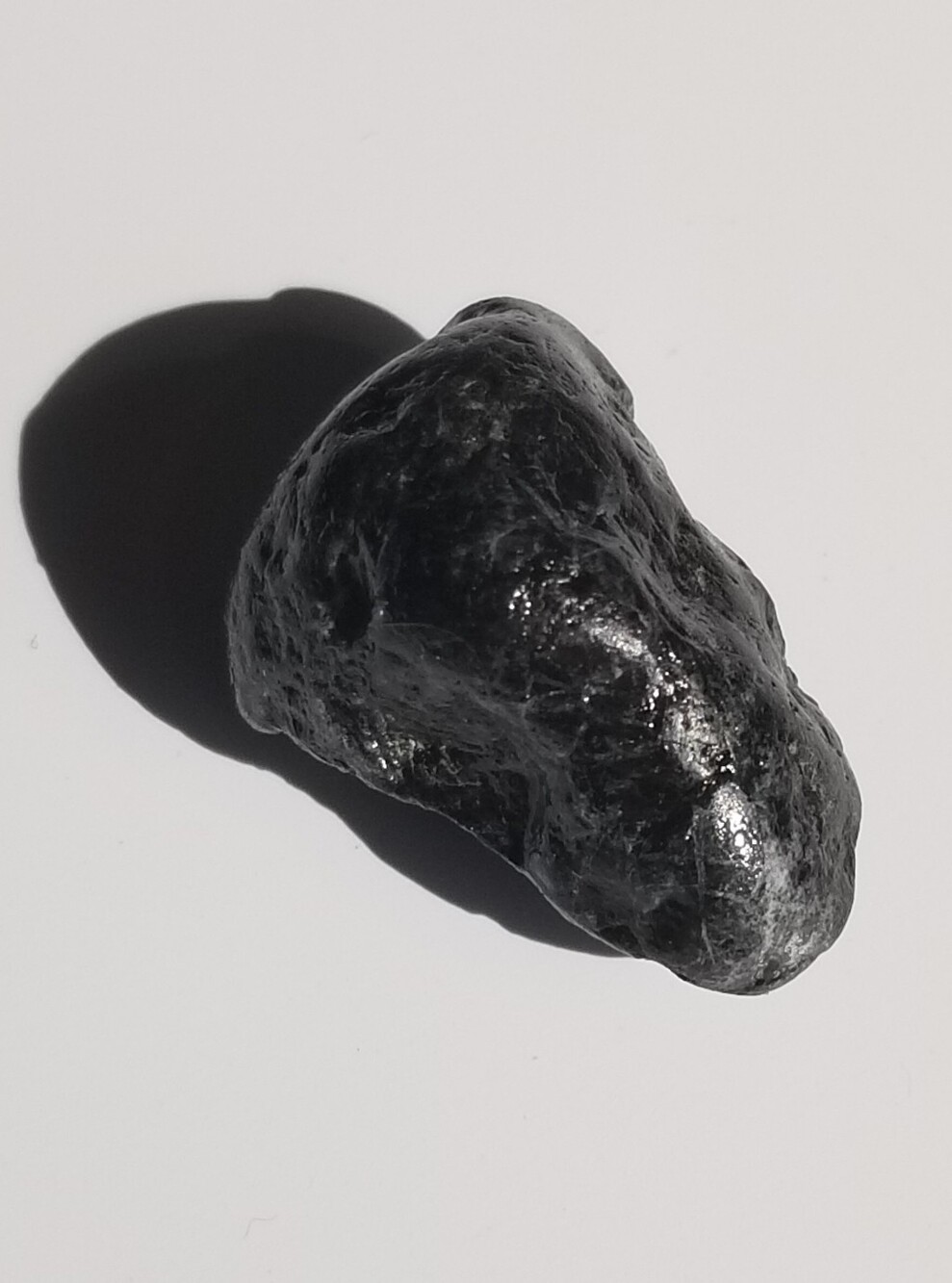 Varnished Rock Specimen - Rough Black, Medium